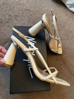 Chic Cream Strappy Heels